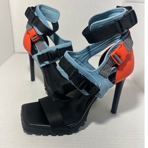 Steve Madden Vices Vibing Sporty Stiletto Heel Sandal Size 8.5